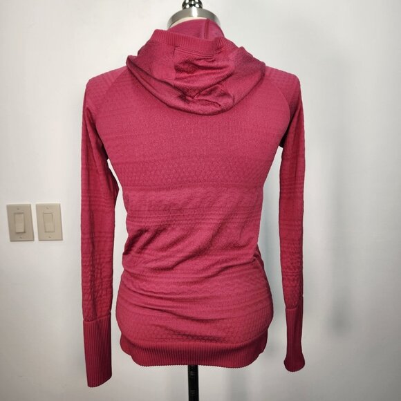 Lululemon Rest Less Hoodie Violet Red 8 Long Sleeve Textured Athletic W3BKFS - Picture 3 of 8